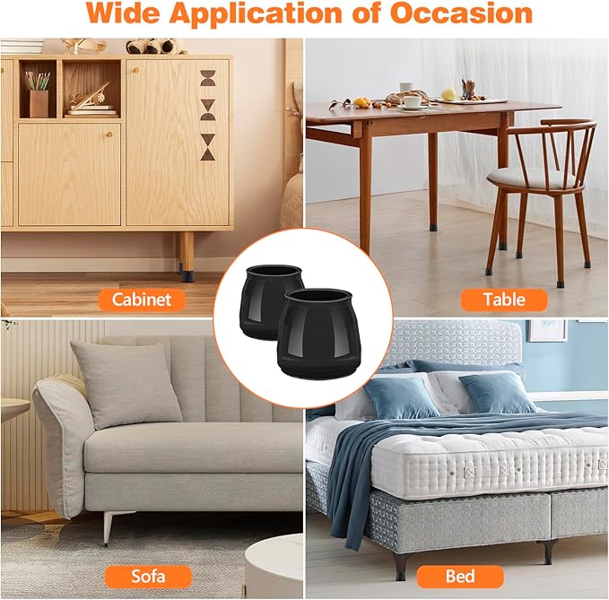 36pcs Round Chair Leg Floor Protectors, Felt Pads Chair Leg Protectors - Image 7