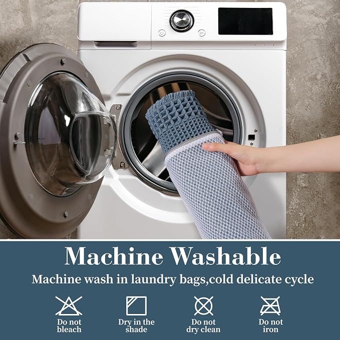 RESARE Waffle Bath Mat for Bathroom, Super Absorbent Bathroom Rugs Non Slip - Image 6