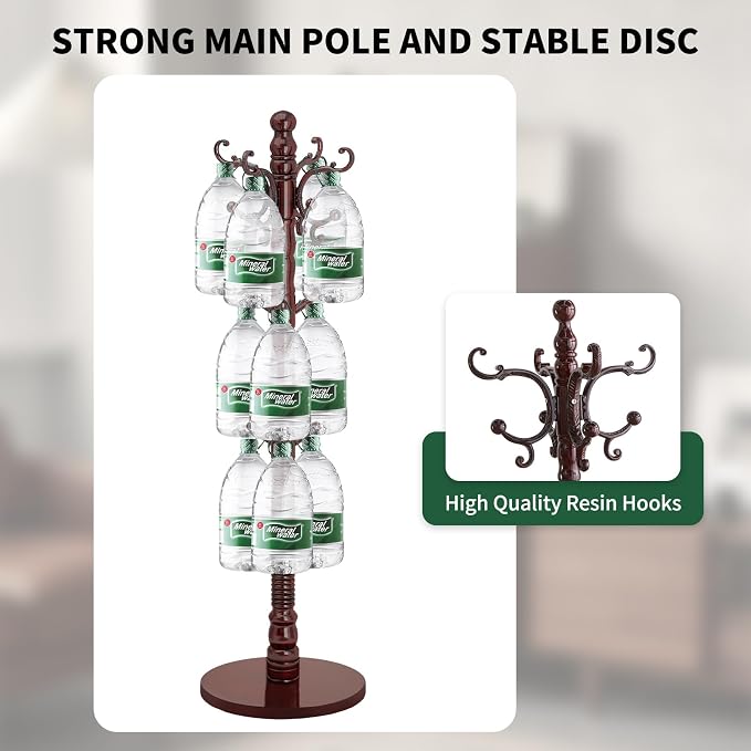 Wood Coat Rack Stand, Wooden Coat Rack Freestanding - Image 4