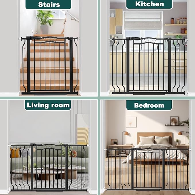 Fairy Baby 62.5"-71.6" Extra Wide Baby Gate Pressure Mount, Long Large Dog Gate - Image 7