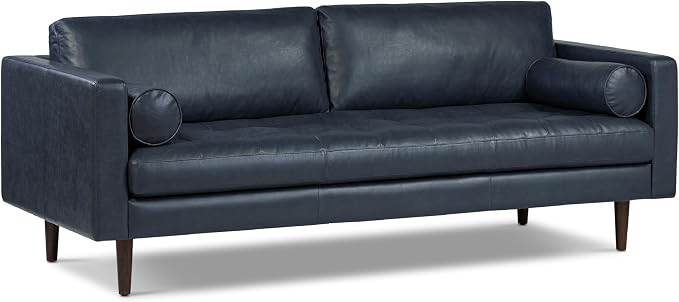 Poly & BARK Napa 88.5" Leather Sofa – Full-Grain Italian-Tanned Aniline Leather by POLYBARK