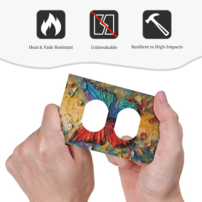 Outlet Covers Colorful Butterfly Animal Insects Wall Art Abstract 1 Gang Duplex - Image 6