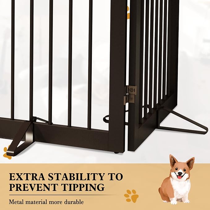 Freestanding Pet Gate Metal Support Feet, Triangle Support Feet Set of 2 - Image 7