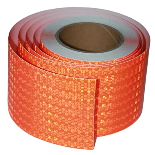 Orange Reflective Tape 4 inch Wide, Outdoor Waterproof Hazard Conspicuity by tuyrchu