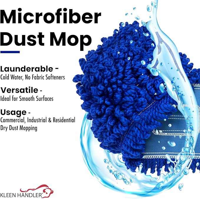 KLEEN HANDLER 6 Pack of 36 Inch Microfiber Dust Mop, Large Washable Commercial - Image 7