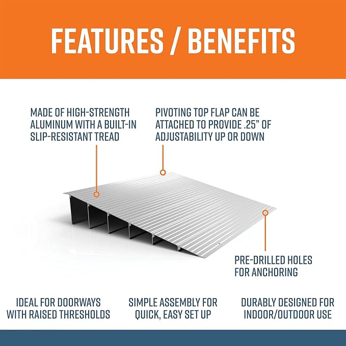 EZ-ACCESS - Threshold Ramps for Doorways - Portable Wheelchair Ramp for Home - Image 4
