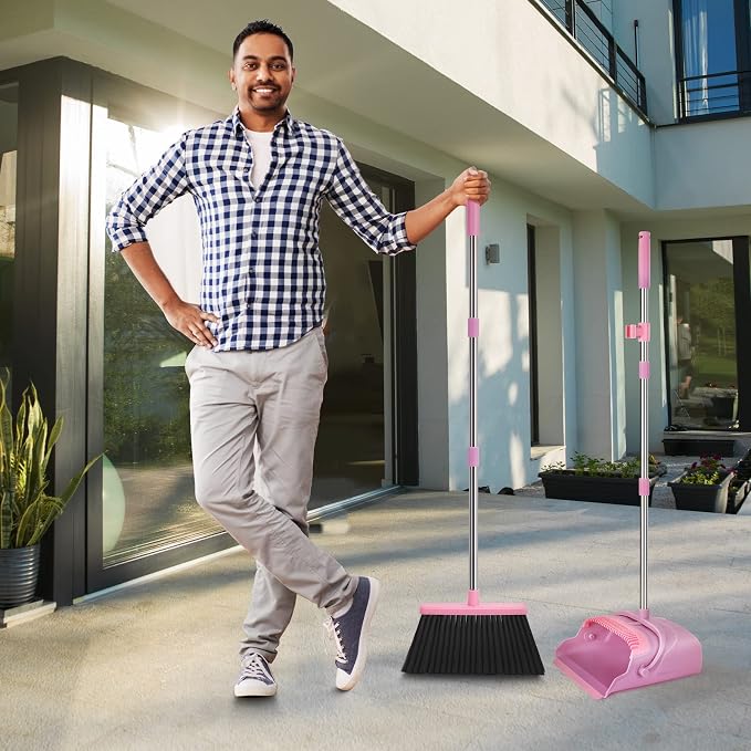 kelamayi Broom and Dustpan Set for Home, Indoor&Outdoor Sweeping, Stand Up - Field & Grace