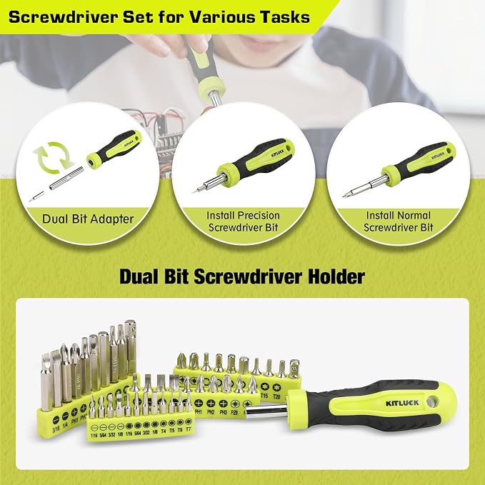 KITLUCK Power Drill Set, Portable Tool box Kit - Image 4