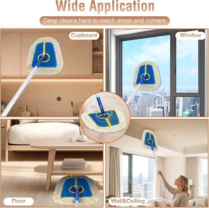 Commercial Dust Mop for Hardwood Floors Cleaning, Heavy Duty Industrial Dry Mop - Image 5