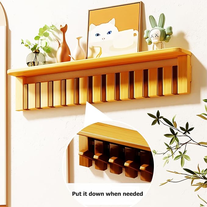 Wall Mounted Piano Key Hanger | Flip Style Hook | Entrance Wall Art Hook - Image 8