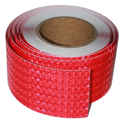 Red Reflective Tape Outdoor Waterproof 3 inch, High Visibility Hazard by tuyrchu