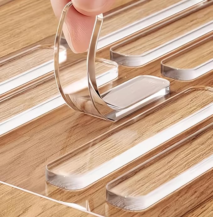 Clear Silicone Cabinet Door Bumpers 50 Pcs, Self-Adhesive Sound Dampening by ZOMPAGOTape