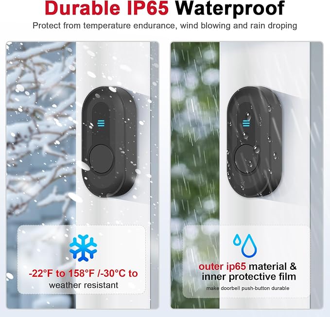CallToU Hearing Impaired Doorbell 1000ft Wireless Doorbells - Image 5