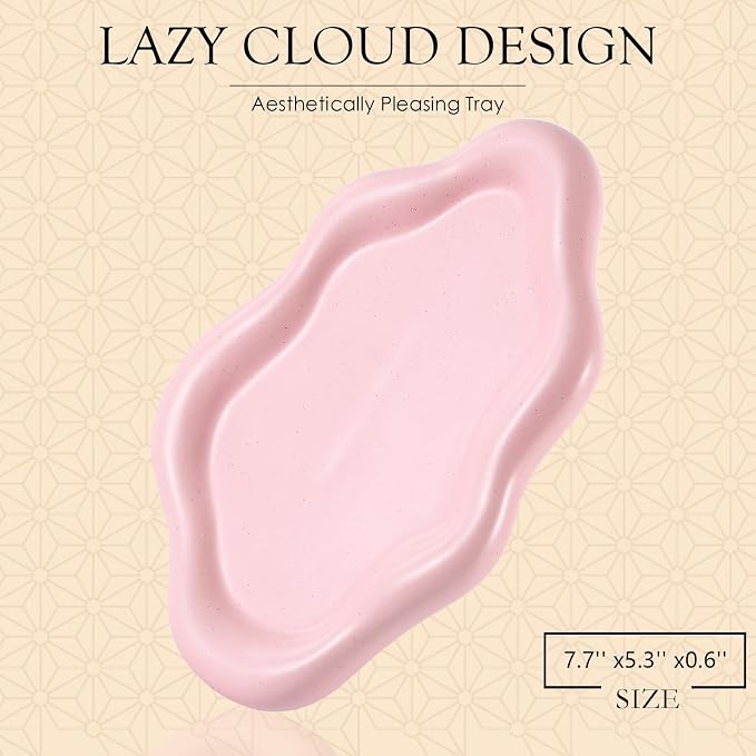 Ceramic Jewelry Tray Trinket Dish, Decorative Cloud Vanity Key Tray - Image 2