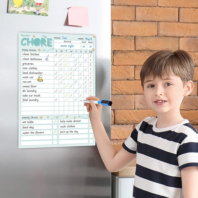 Magnetic Dry Erase Chore Chart - Field & Grace