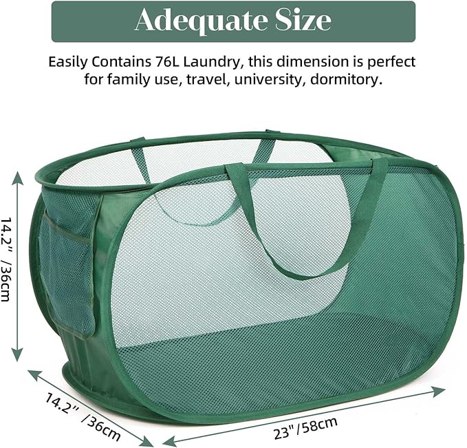 4 Pack Collapsible Laundry Baskets, Foldable Laundry Basket - Field & Grace