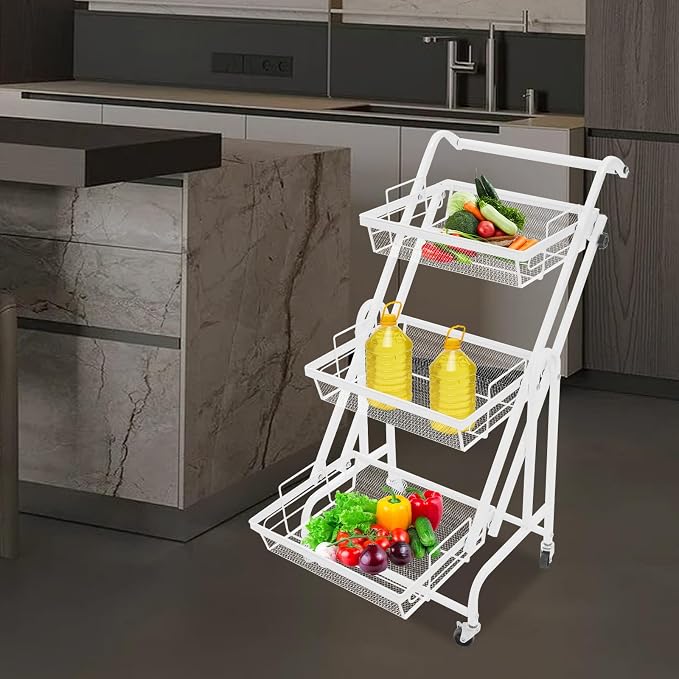 3 Tier Rolling Utility Cart - Image 4