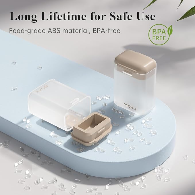 Weekly Pill Organizer Magnetic, Removable Pill Box 7 Day 1 Time a Day, Large - Image 5
