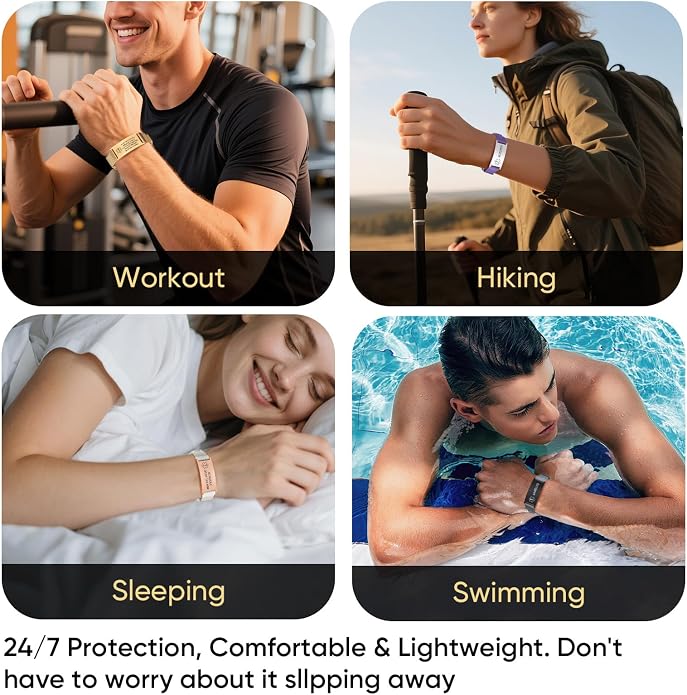 VNOX Medical Alert Id Bracelet for Men Women, Custom Engraving Adjustable - Image 3