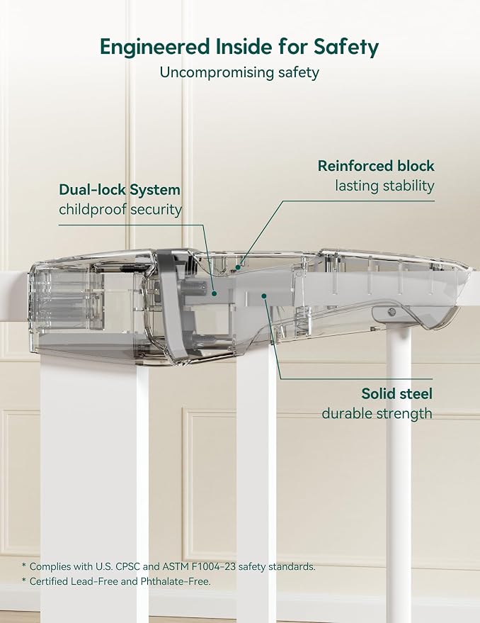 BABELIO Safety Gate Door Fits for Stairs, Narrow and Wide Doorways - Image 4