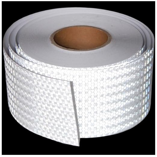 White Reflective Tape 4 inch Wide, Outdoor Waterproof Hazard Conspicuity Safety by tuyrchu