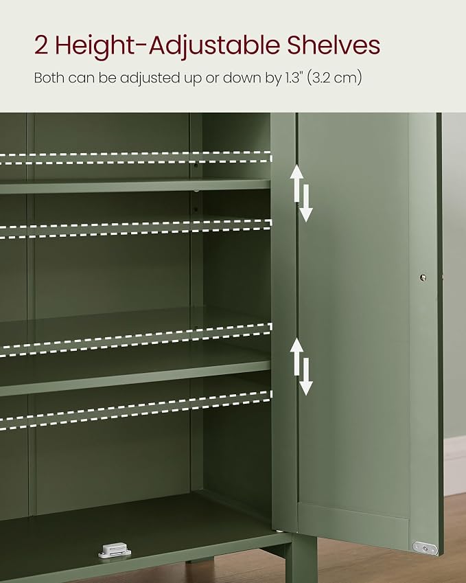 VASAGLE Floor Storage Cabinet, Freestanding Storage Unit - Image 5