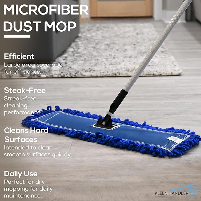Kleen Handler 48 inch Microfiber Dust Mop | 12 Pack, Extra Large Washable - Image 5