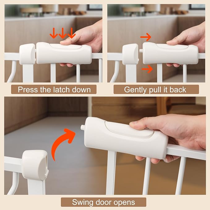 Extra Wide Baby Gate 48.03-52.76 Pressure Mounted, Child Dog Pet Safety Gates - Image 3