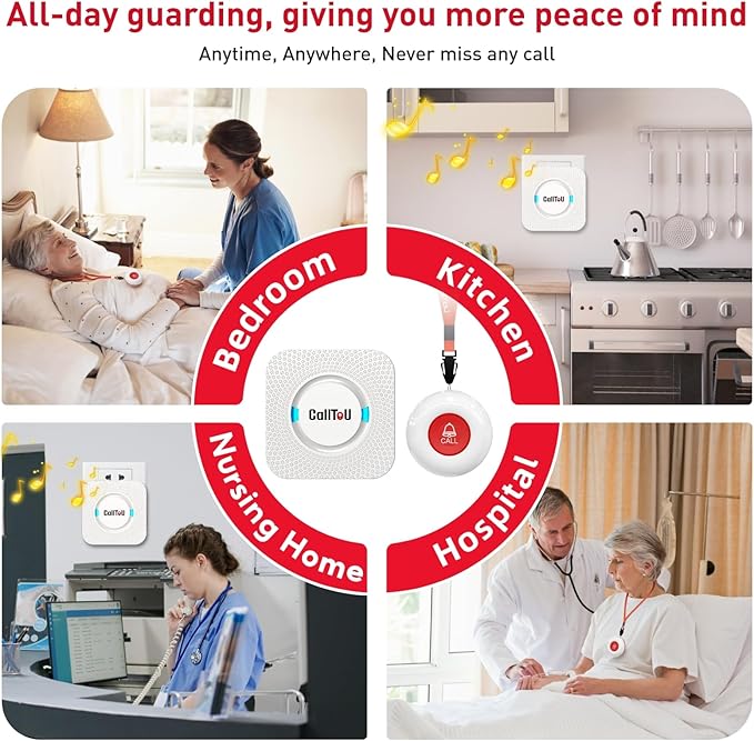 CallToU Caregiver Pager Wireless Call Button Nurse Alert System 500+ Feet - Image 3