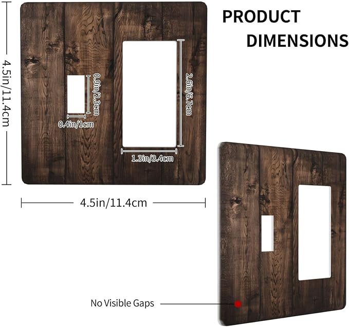 Rustic Brown Wood Plank Vintage Wooden Texture Print Outlet Covers 1 Toggle 1 - Image 4