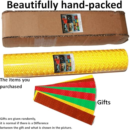 Reflective Tape Yellow 6 inch, Outdoor Waterproof Hazard Conspicuity Warning - Image 4