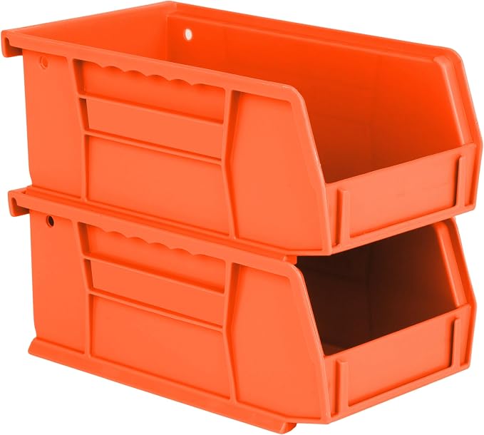 Hudson Exchange 7-1/2" x 4" x 3" Plastic Stackable Storage Bin and Hanging - Image 2