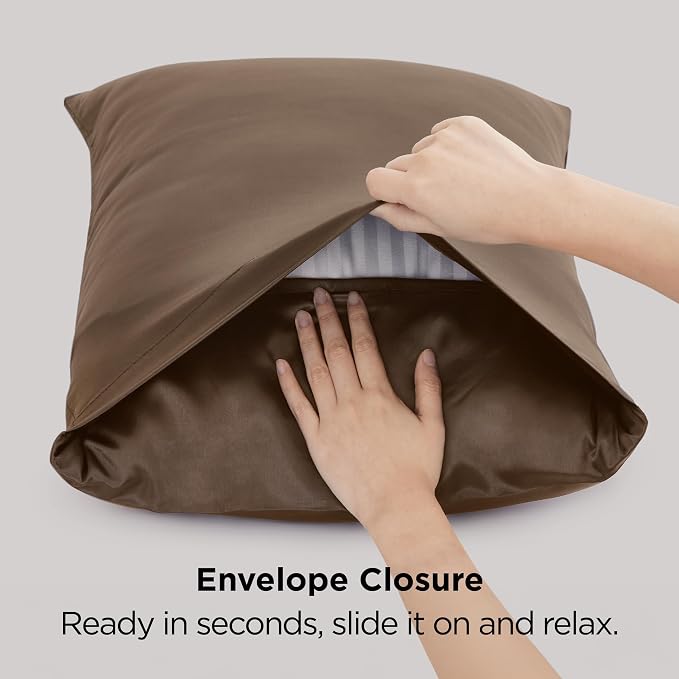 Bedsure Satin Pillowcases, Similar to Silk Pillow Cases Queen Size Set of 2 - Field & Grace