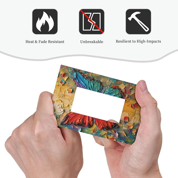 Decorative Outlet Covers Colorful Butterfly Animal Insects Wall Art Abstract 1 - Image 6