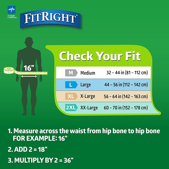 FitRight Extra+ Adult Diapers, Disposable Incontinence Briefs, Leak-Proof Diaper - Image 4