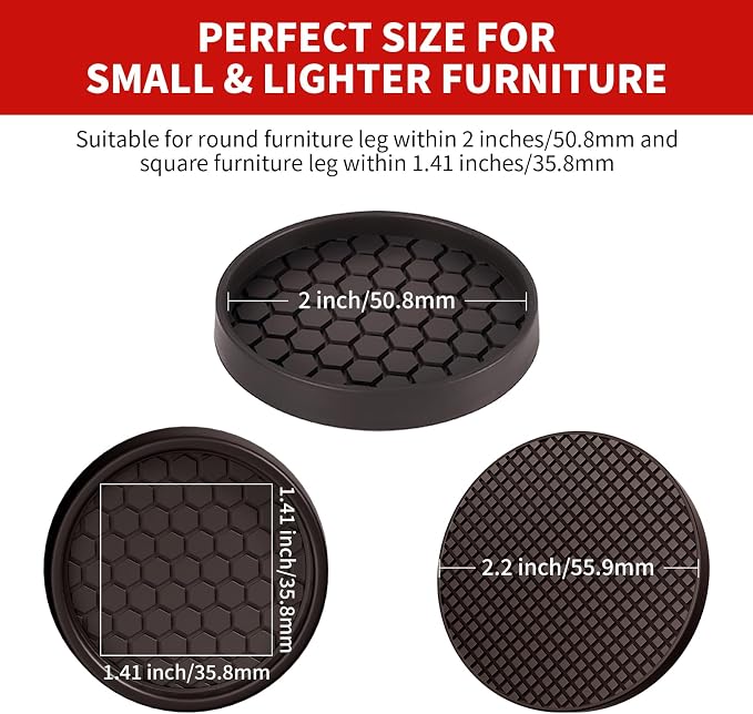 Ezprotekt Non Slip Furniture Pads, Anti-Slip Furniture Coasters - Image 2