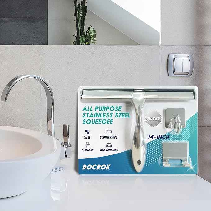 All-Purpose Stainless Steel Shower Squeegee
