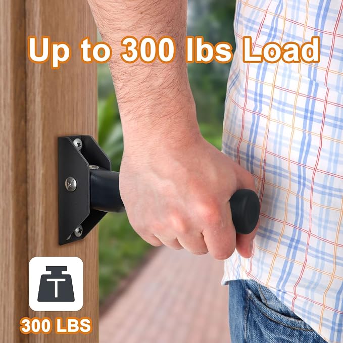 Flip up Grab Bars for Elderly for Wall, 6 inch Folding Doorway Assist Handle - Image 4