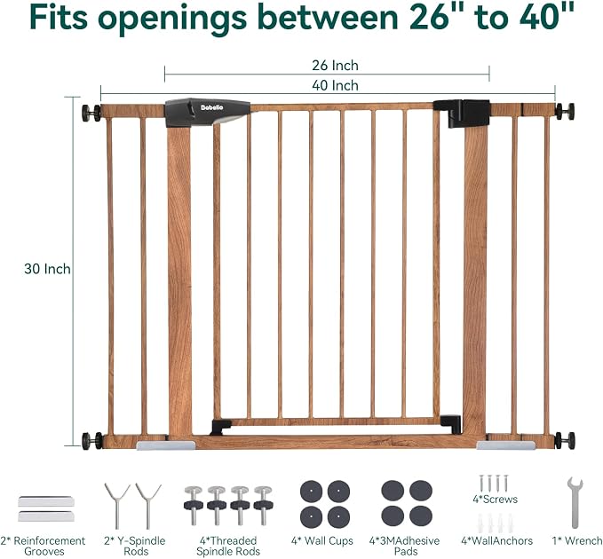 Mom's Choice Award Winner-BABELIO 26-40" Metal Baby Gate - Image 8