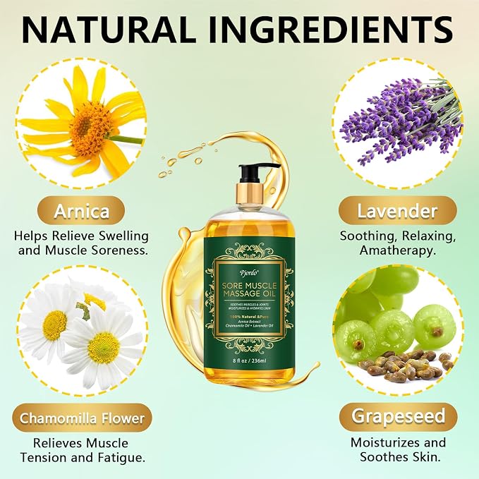 Sore Muscle Massage Oil for Massage Therapy, - Image 2
