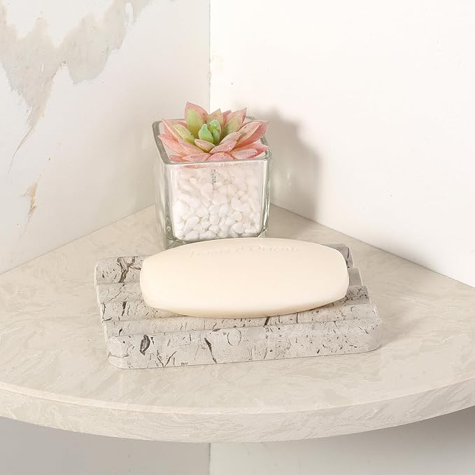 Koville Natural Grey Marble Soap Dish - Image 8