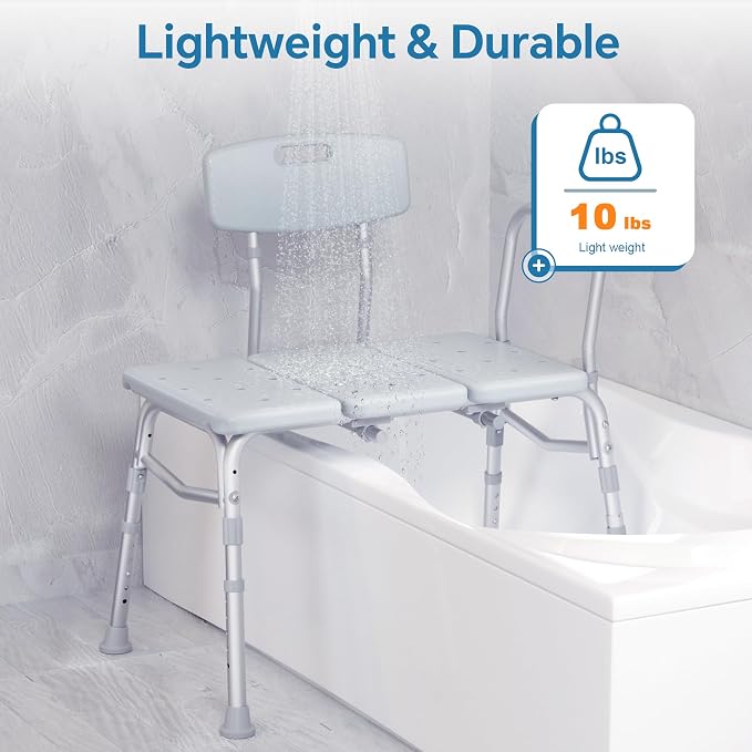HOMLAND Tub Transfer Bench for Bathtub, FSA/HSA Eligible 400 lbs Heavy Duty - Image 6