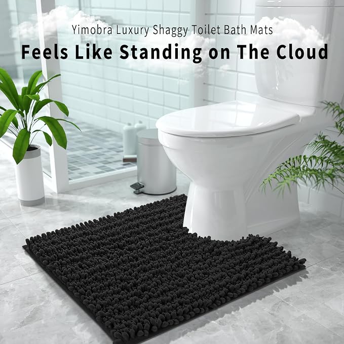 Yimobra Toilet Rug U Shaped Washable 24x20 Inch - Image 6