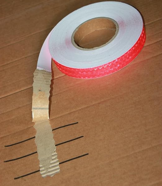 Red Reflective Tape Outdoor Waterproof 1 inch, High Visibility Hazard - Image 2