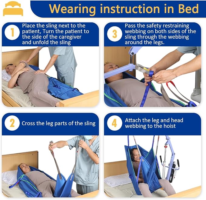 Patient Lift Slings for Home Use, Transfer Aids for Disabled and Elderly - Image 4