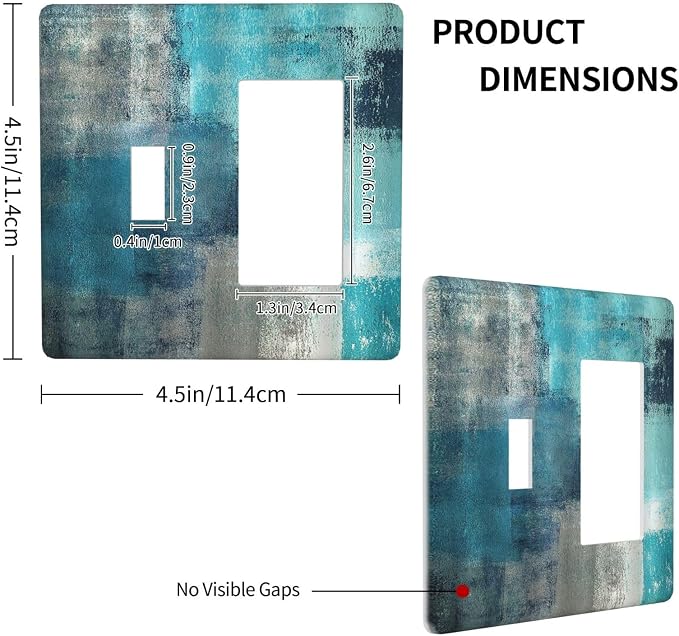 Outlet Covers Teal Blue Modern Geometric Abstract Turquoise Green 1 Toggle 1 - Image 4