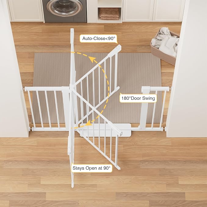 Cumbor 29.7-48" Baby Gate for Stairs, Mom's Choice Awards Winner-Dog Gates for - Field & Grace