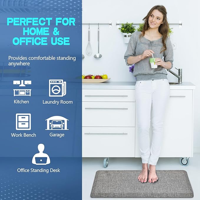 Anti Slip 3/4 inchs Anti Fatigue Kitchen Floor Mat, Ergonomic Comfort Standing - Image 6