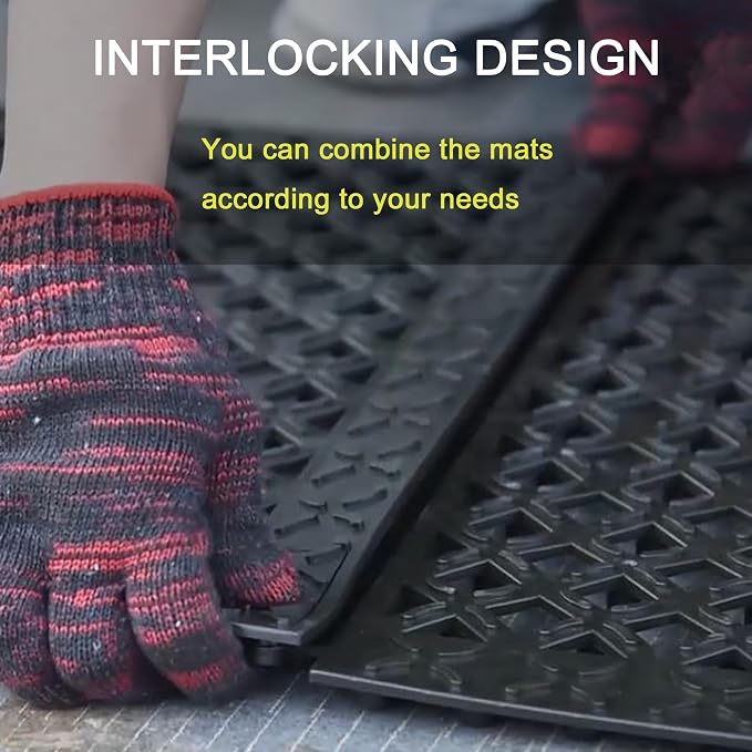 Interlocking Rubber Floor Mats 21”x21” 8 Pack - Image 4