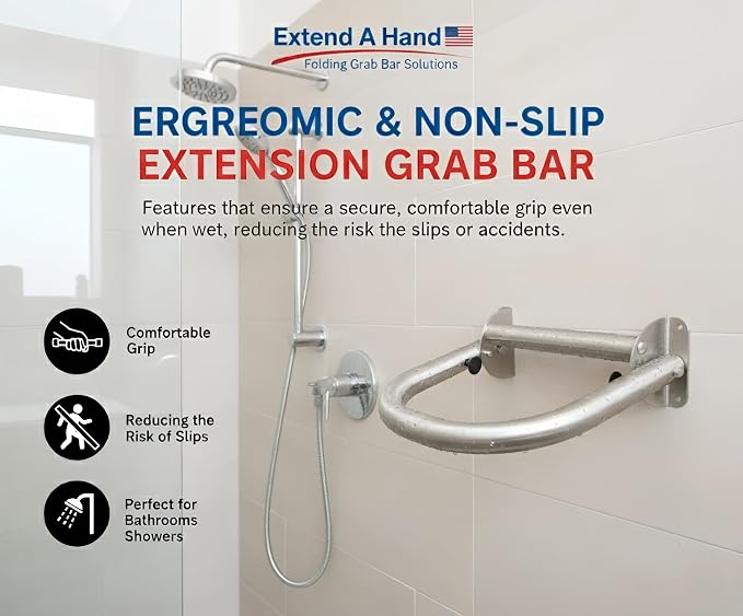 Extend-A-Hand Grab Bar Extension 12"x12"| Heavy-Duty Bathroom Safety Handrail - Image 5